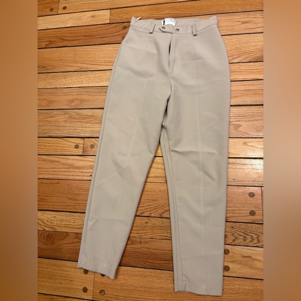 A. Byer women’s Khaki Polyester 90s Y2K Tan Dress Pants size 13 large